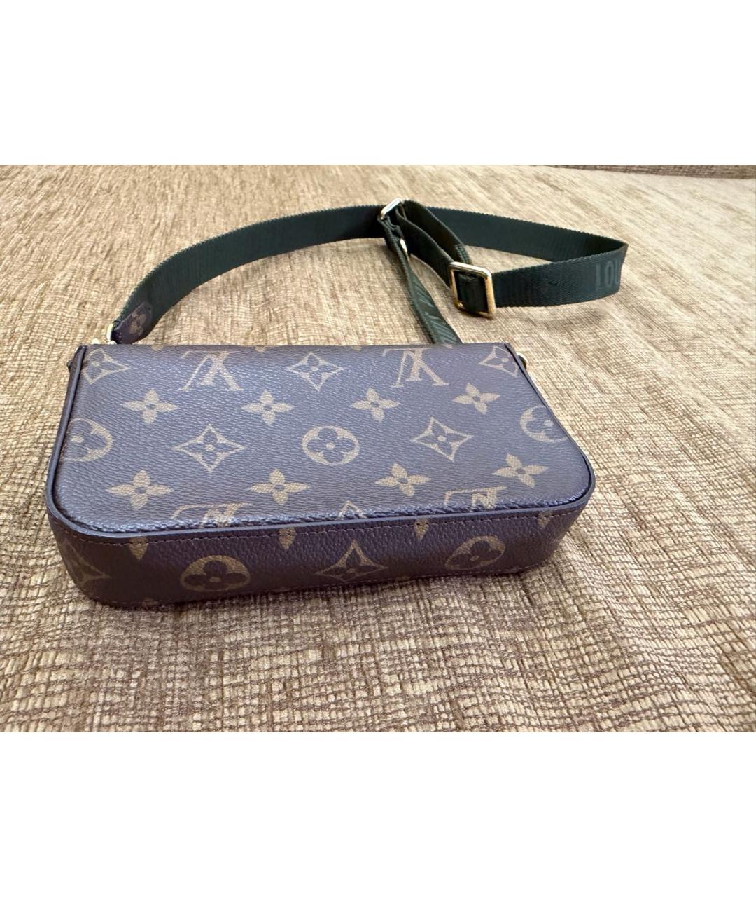 LOUIS VUITTON Коричневая канва сумка через плечо, фото 3