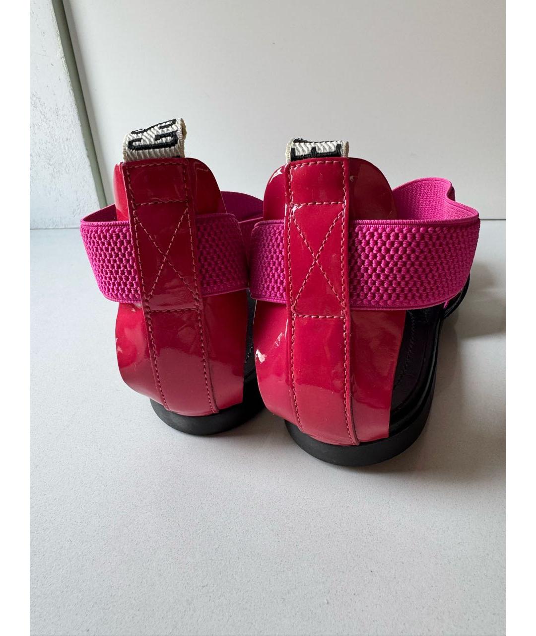 BIKKEMBERGS Фуксия сандалии из лакированной кожи, фото 4