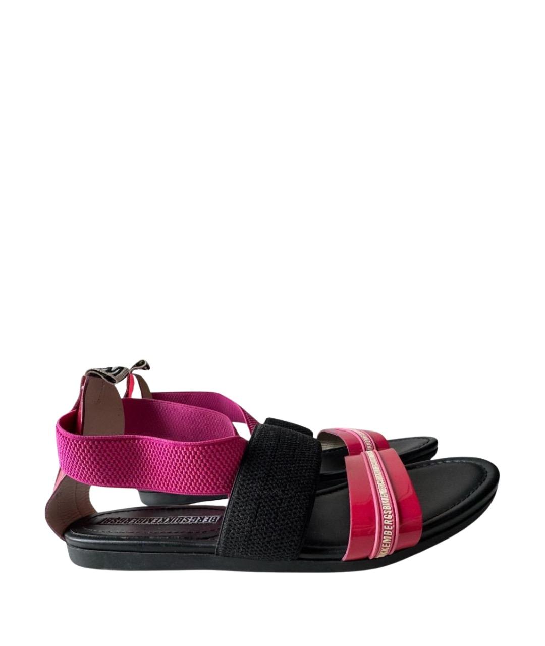 BIKKEMBERGS Фуксия сандалии из лакированной кожи, фото 1