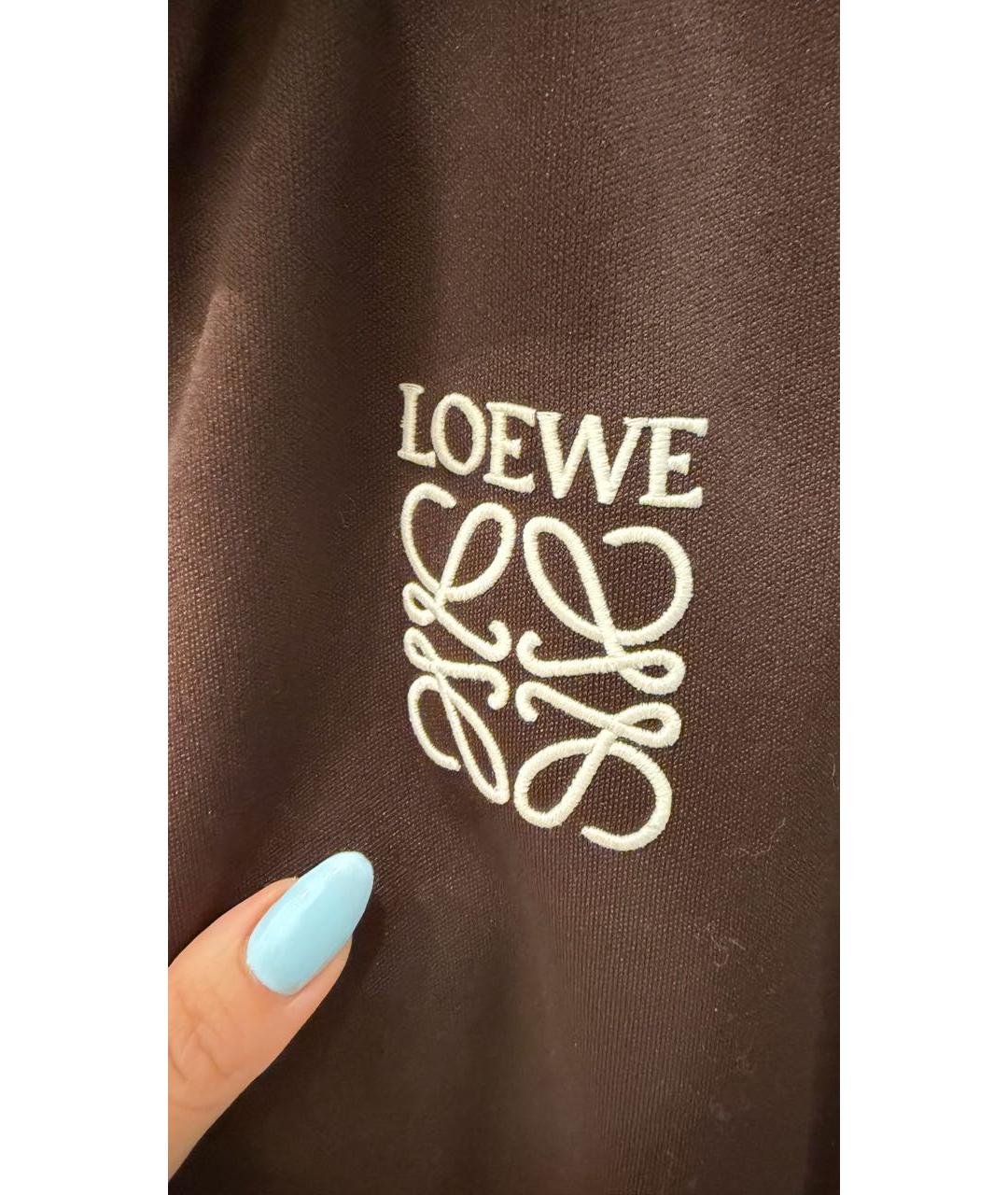 LOEWE Коричневая полиэстеровая спортивная куртка, фото 4