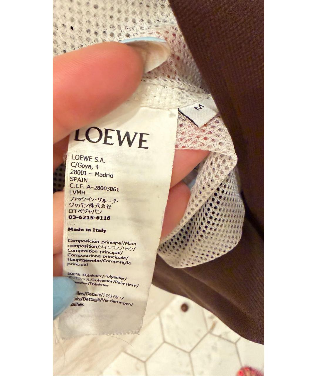 LOEWE Коричневая полиэстеровая спортивная куртка, фото 6