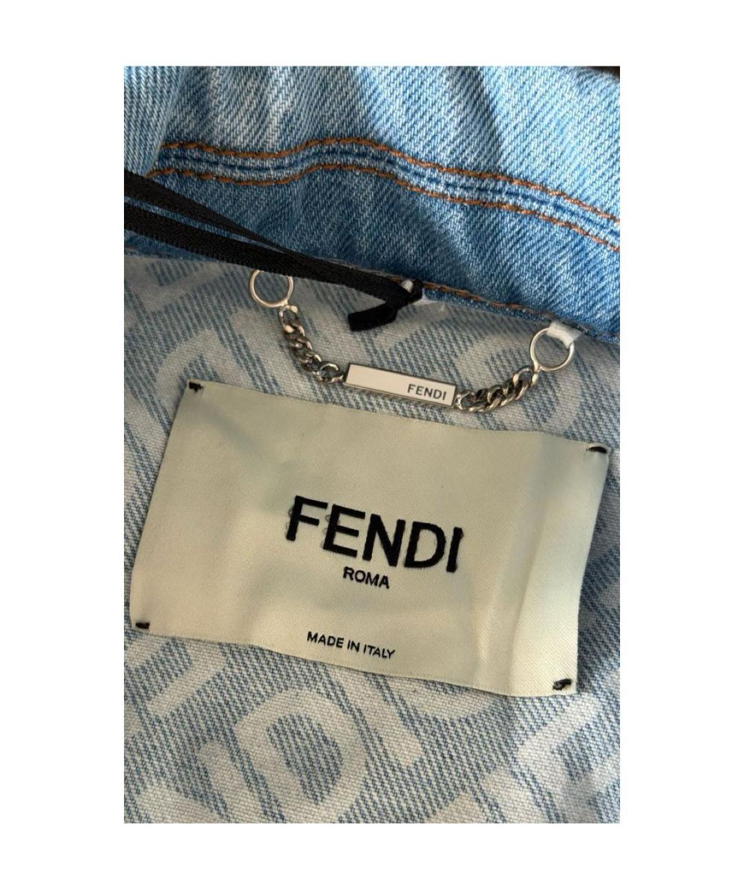 FENDI Синяя деним куртка, фото 7