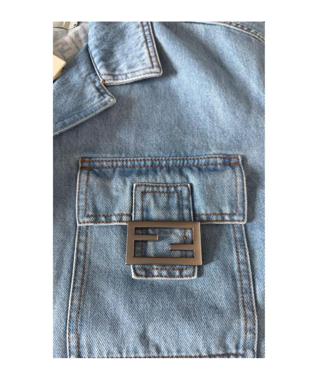 FENDI Синяя деним куртка, фото 8