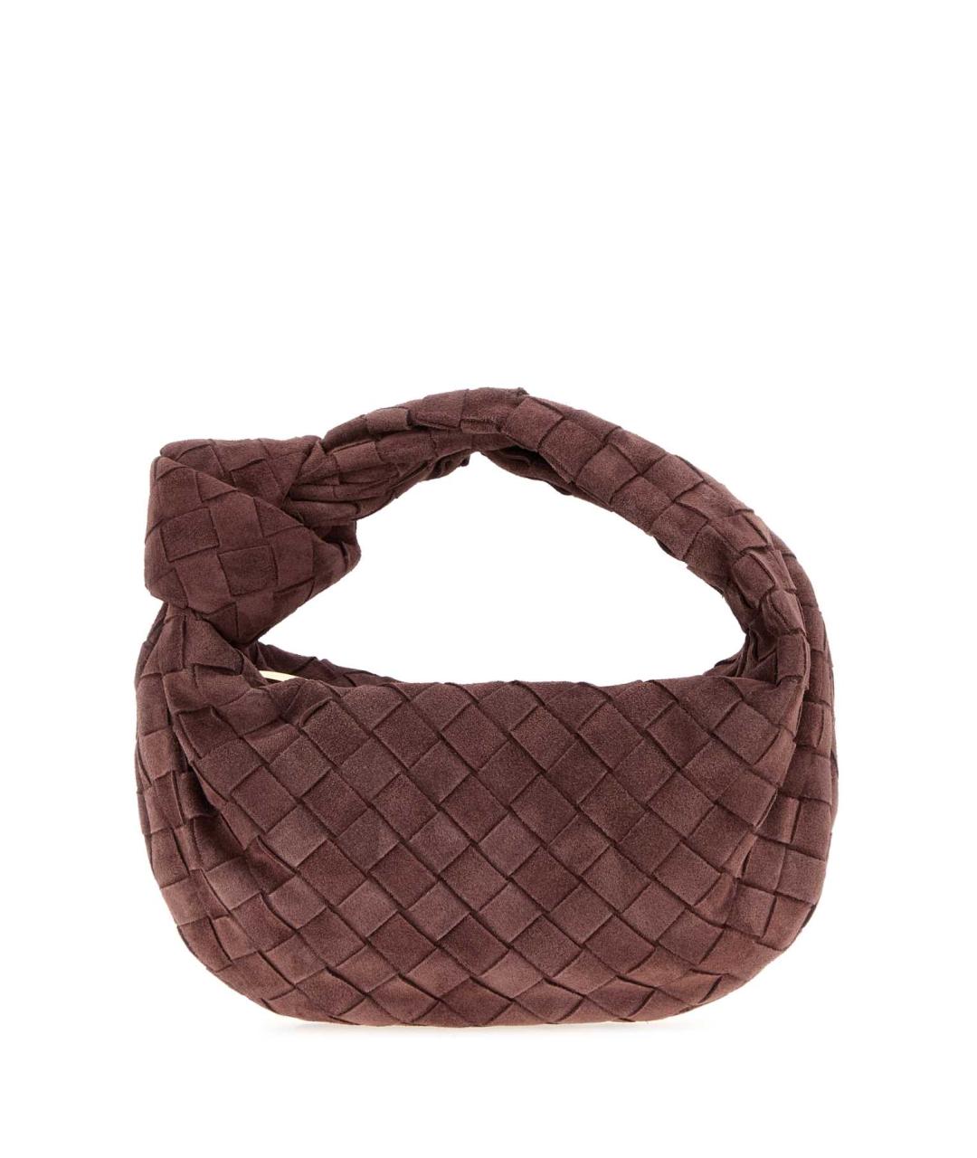 BOTTEGA VENETA Фиолетовая замшевая сумка с короткими ручками, фото 1