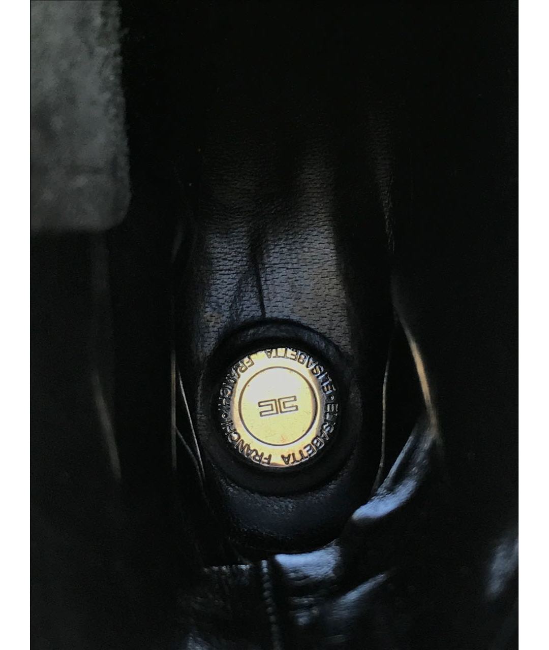 ELISABETTA FRANCHI Черные кожаные сапоги, фото 4