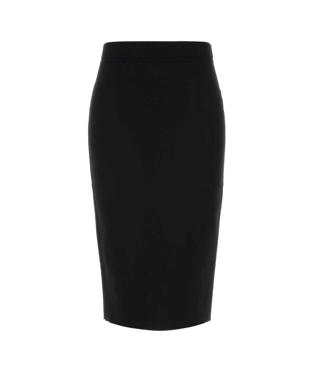 TOM FORD Черная вискозная юбка миди, фото 1