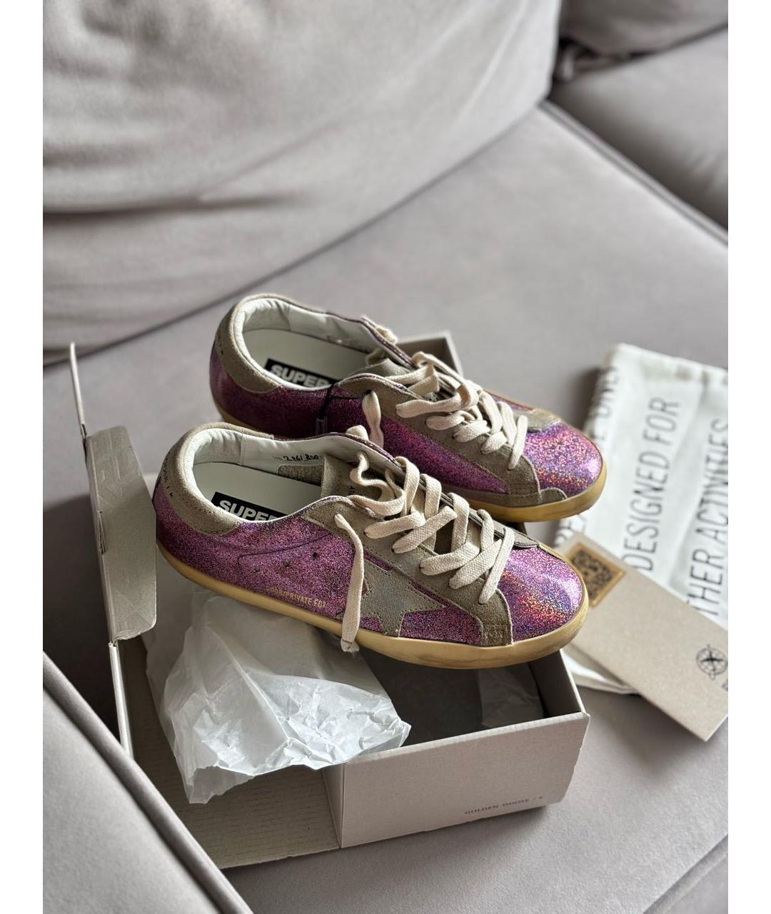 GOLDEN GOOSE Розовые кеды, фото 5