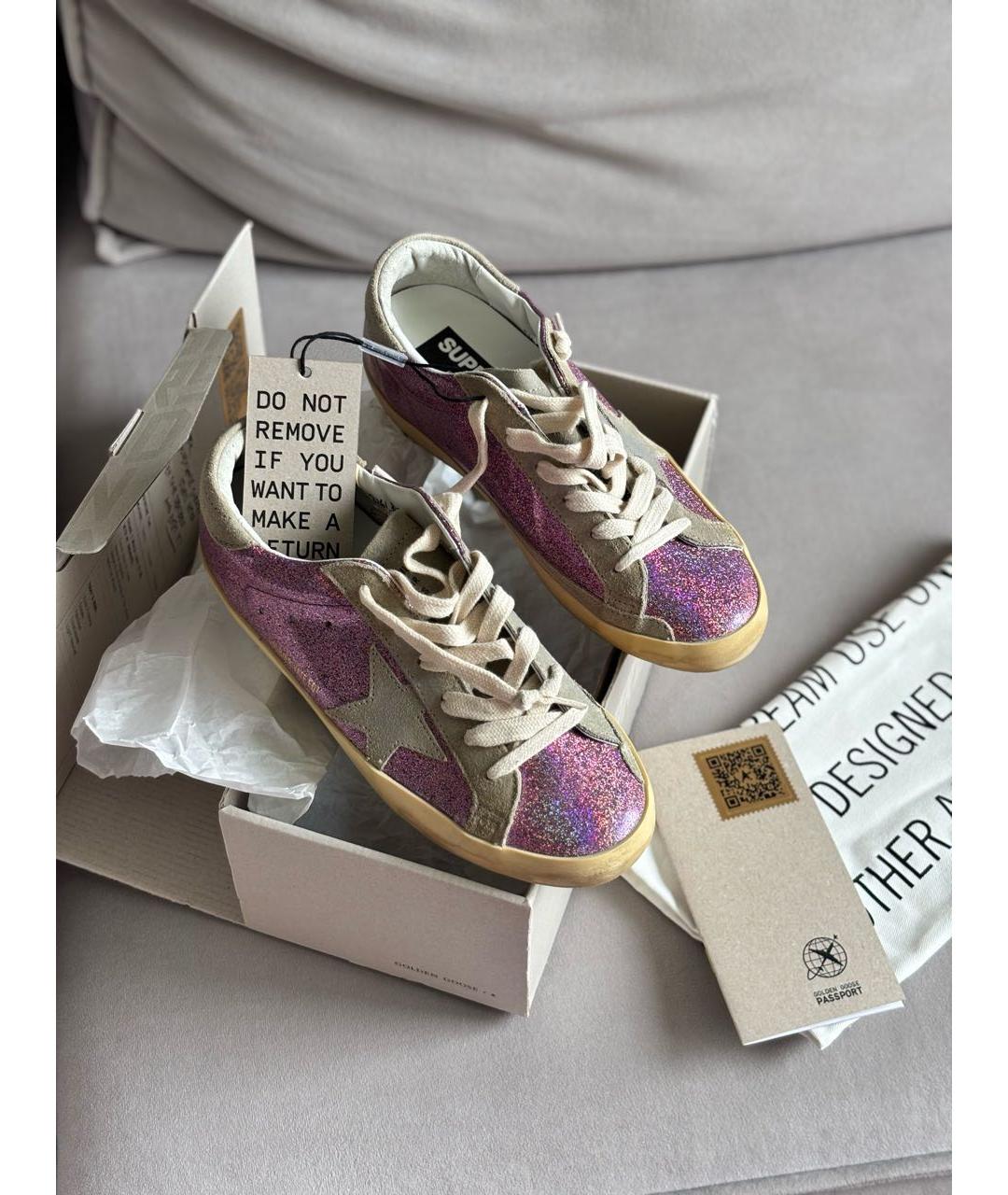GOLDEN GOOSE Розовые кеды, фото 4
