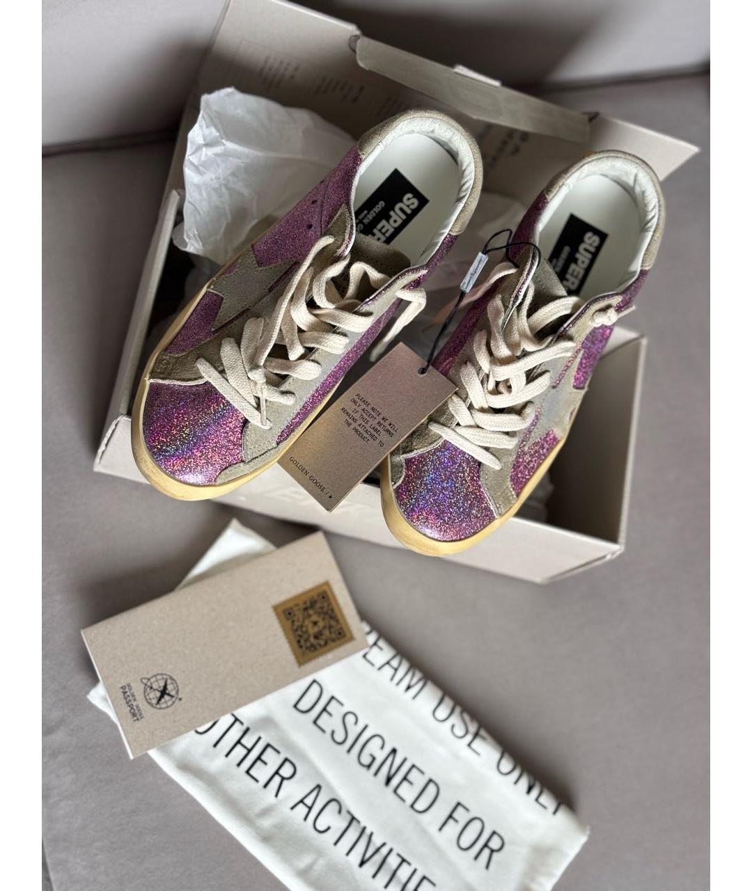 GOLDEN GOOSE Розовые кеды, фото 2