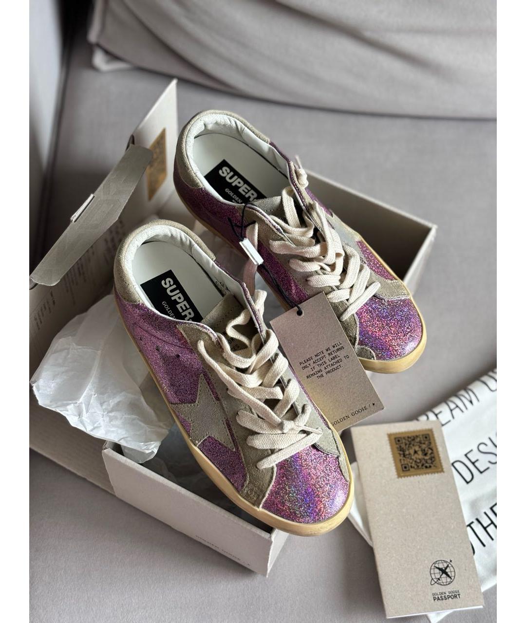 GOLDEN GOOSE Розовые кеды, фото 3