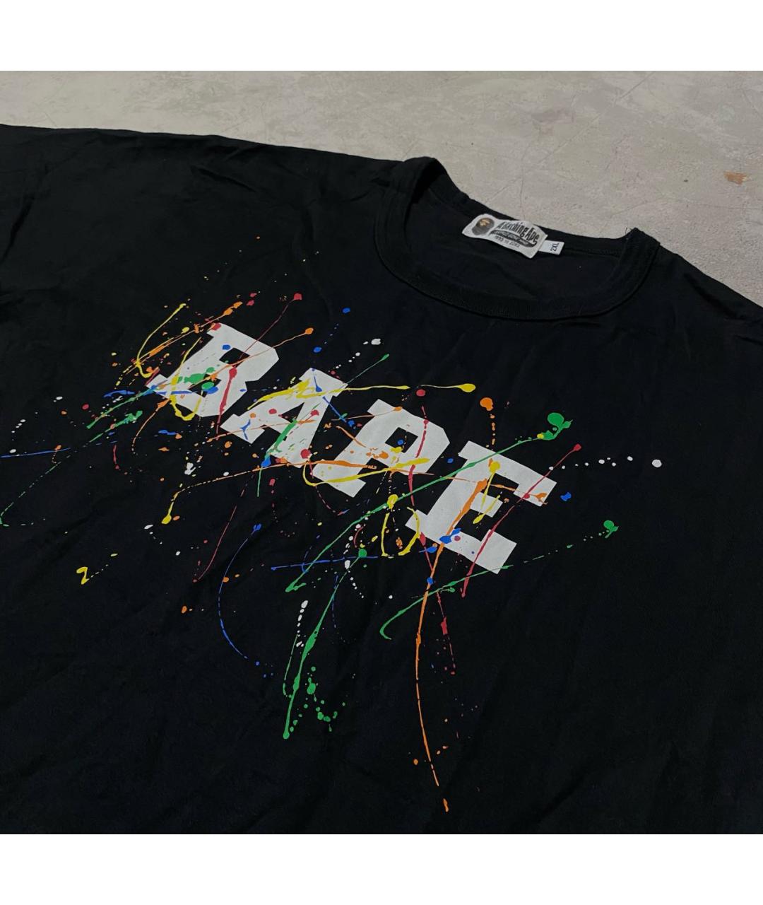 A BATHING APE Черная хлопковая футболка, фото 4