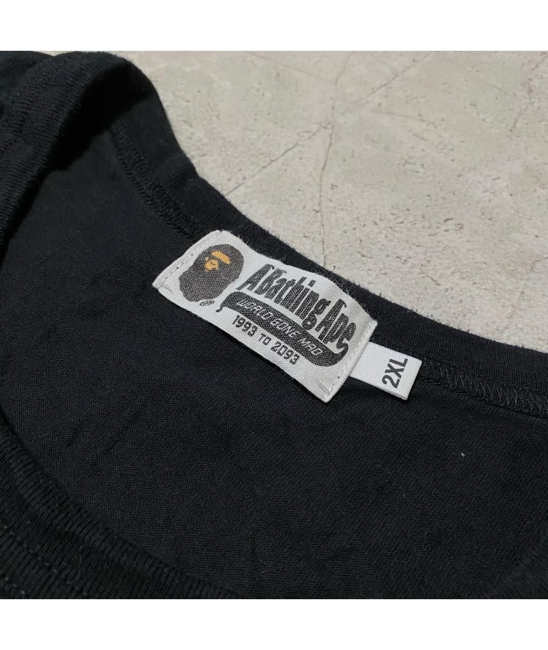 A BATHING APE Черная хлопковая футболка, фото 5