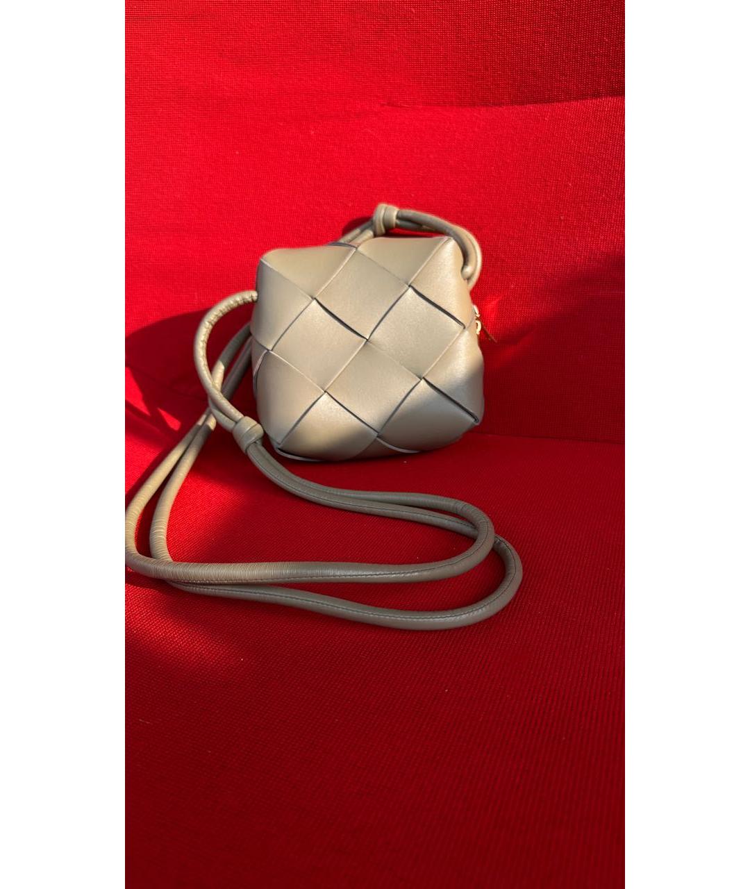 BOTTEGA VENETA Бежевая кожаная сумка через плечо, фото 2