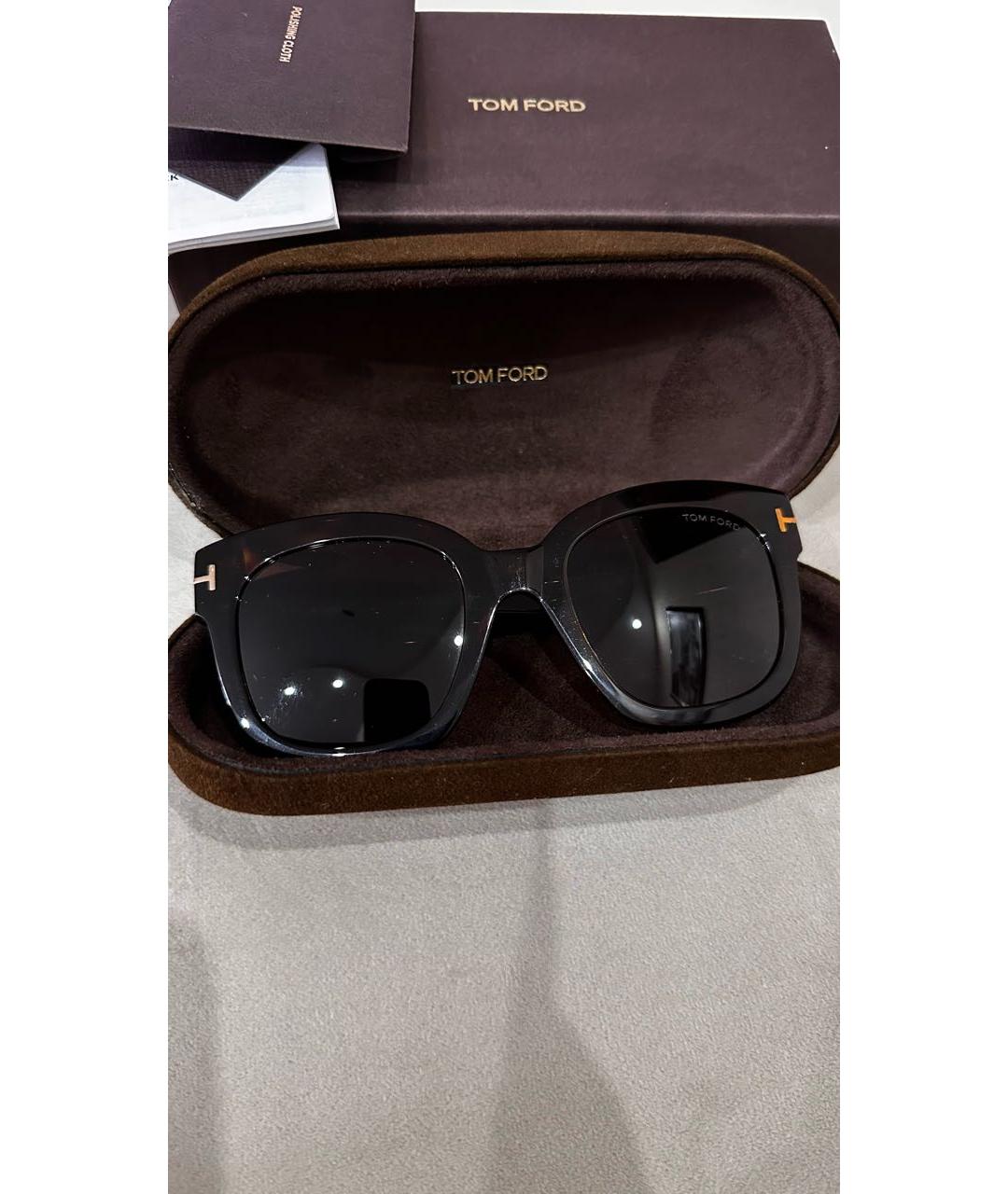TOM FORD Коричневые пластиковые солнцезащитные очки, фото 6