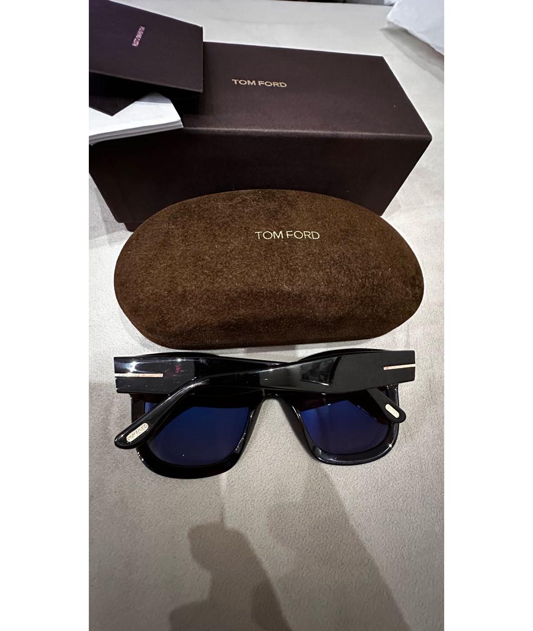 TOM FORD Коричневые пластиковые солнцезащитные очки, фото 4