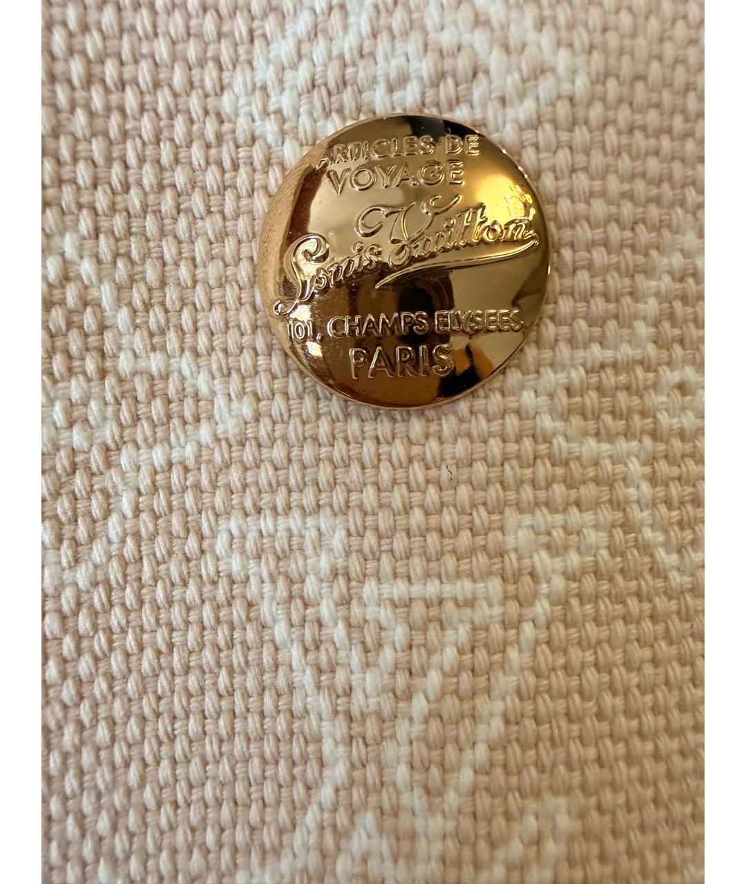 LOUIS VUITTON Бежевая тканевая пляжная сумка, фото 4