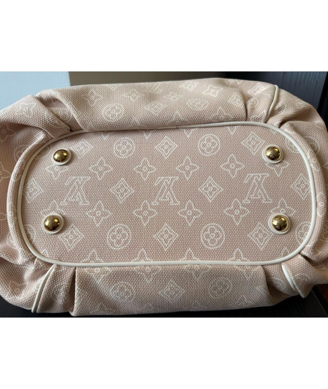 LOUIS VUITTON Бежевая тканевая пляжная сумка, фото 3