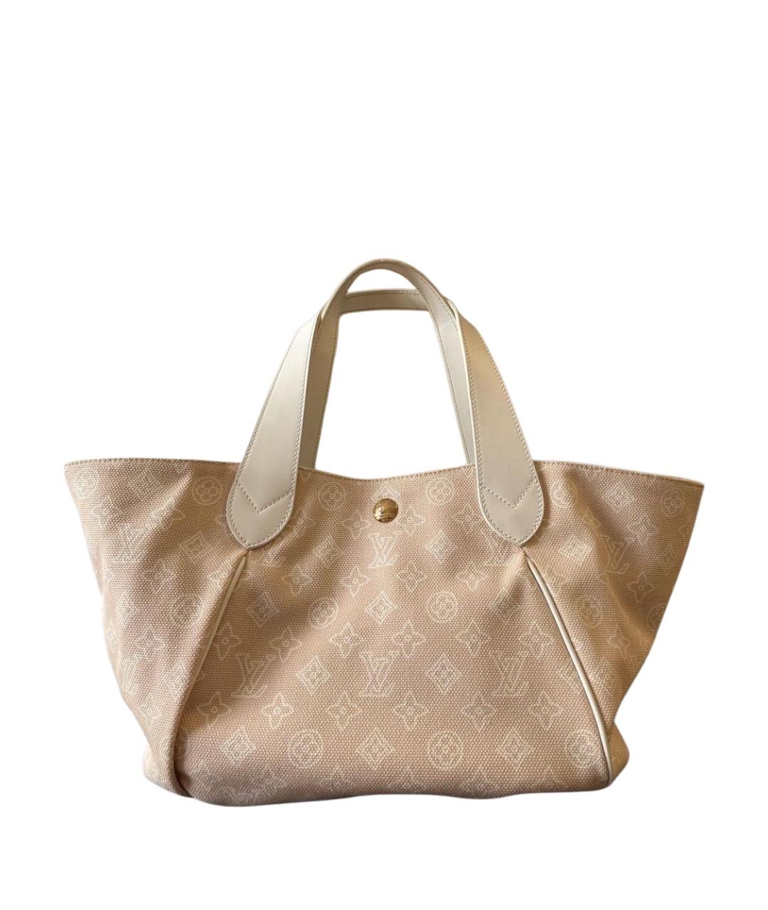LOUIS VUITTON Бежевая тканевая пляжная сумка, фото 1