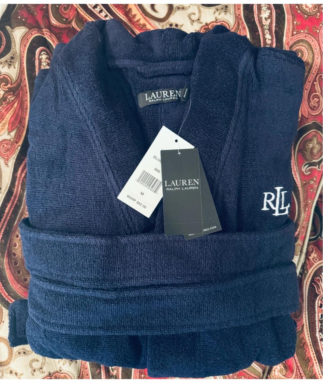 RALPH LAUREN Темно-синий халаты, фото 7