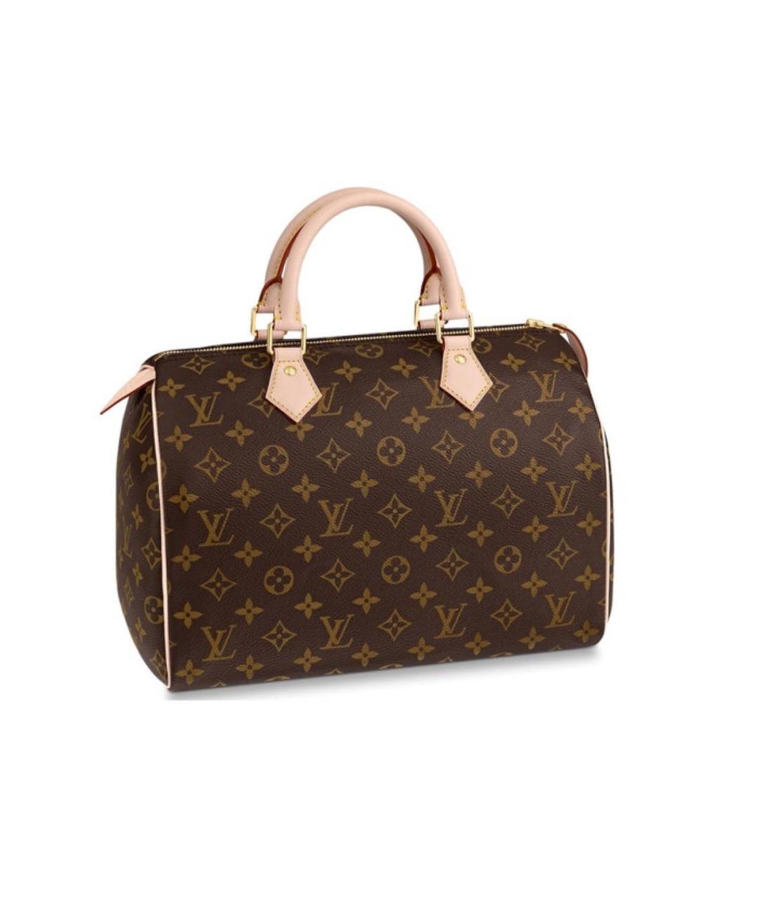 LOUIS VUITTON Коричневая канва сумка с короткими ручками, фото 8