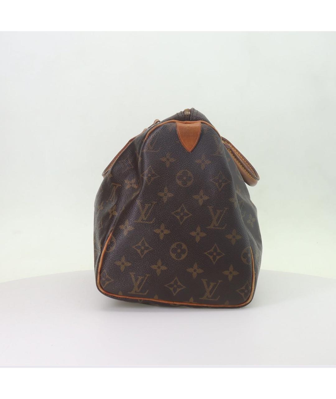 LOUIS VUITTON Коричневая канва сумка с короткими ручками, фото 4