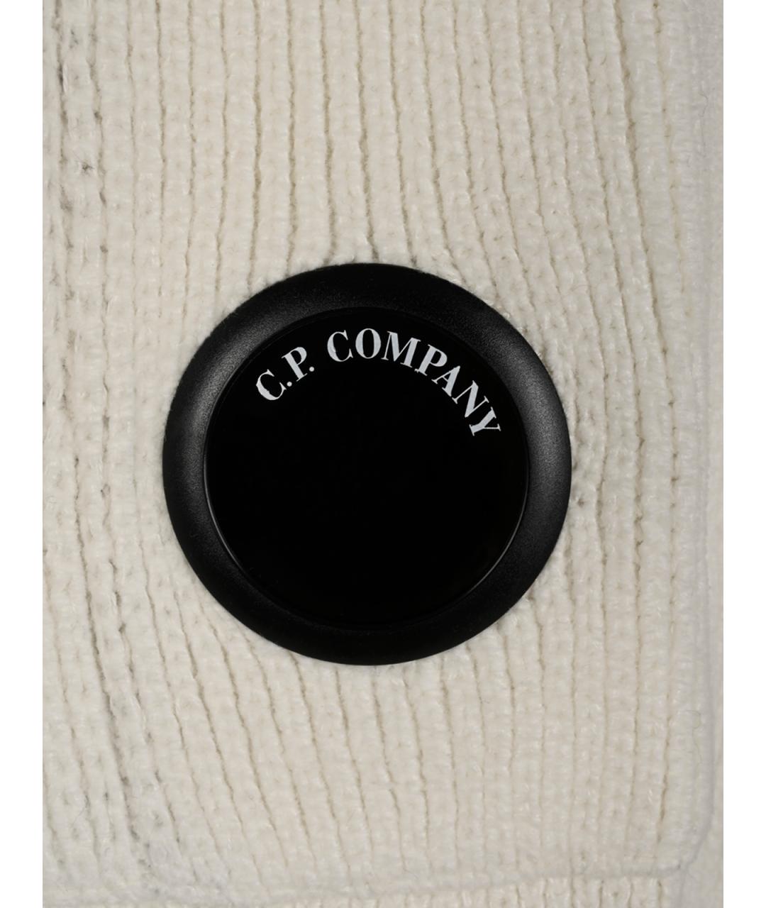 CP COMPANY Бежевое хлопковое поло с длинным рукавом, фото 3