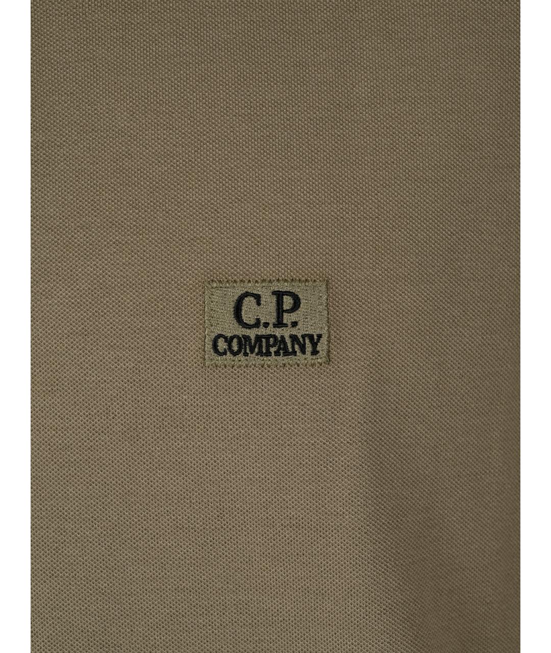 CP COMPANY Бежевое хлопковое поло с коротким рукавом, фото 5