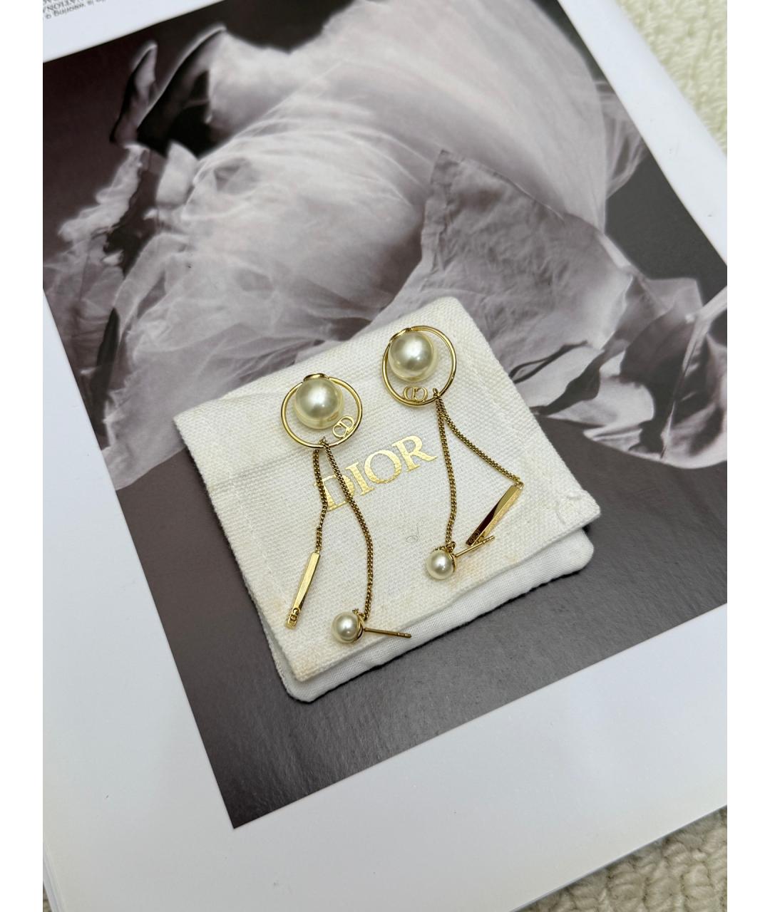 CHRISTIAN DIOR Золотые серьги, фото 2