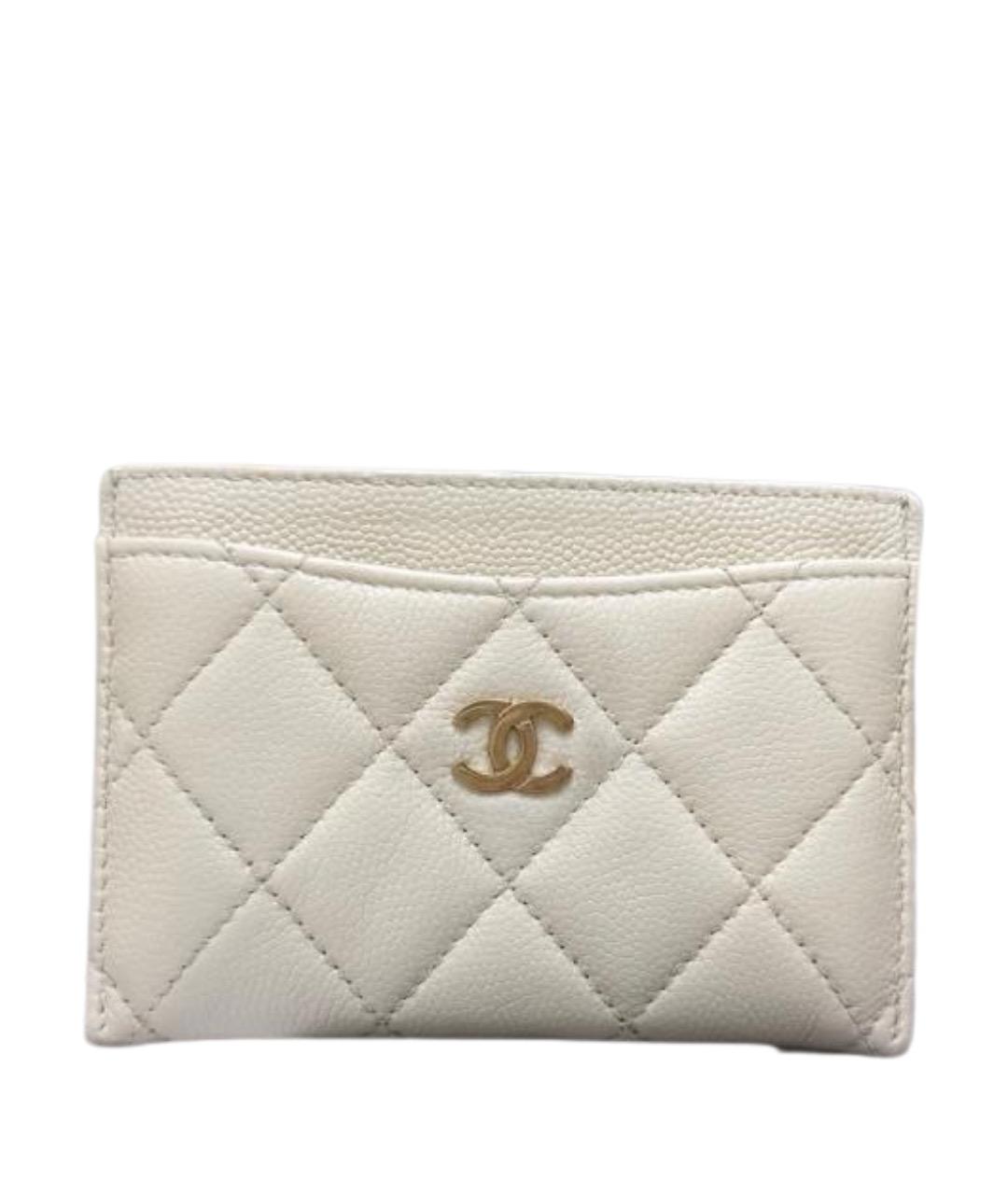 CHANEL Белый кожаный кардхолдер, фото 1