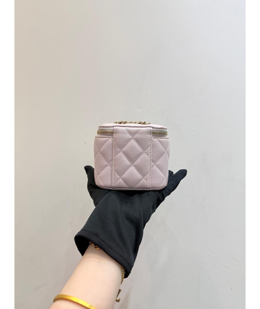 CHANEL Розовая кожаная сумка через плечо, фото 4