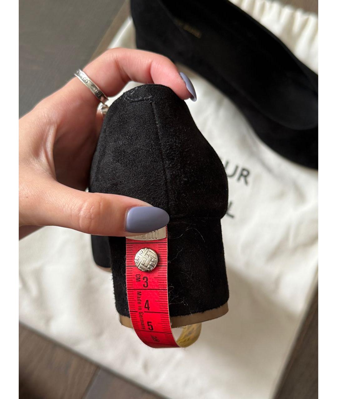 MANSUR GAVRIEL Черные замшевые туфли, фото 5