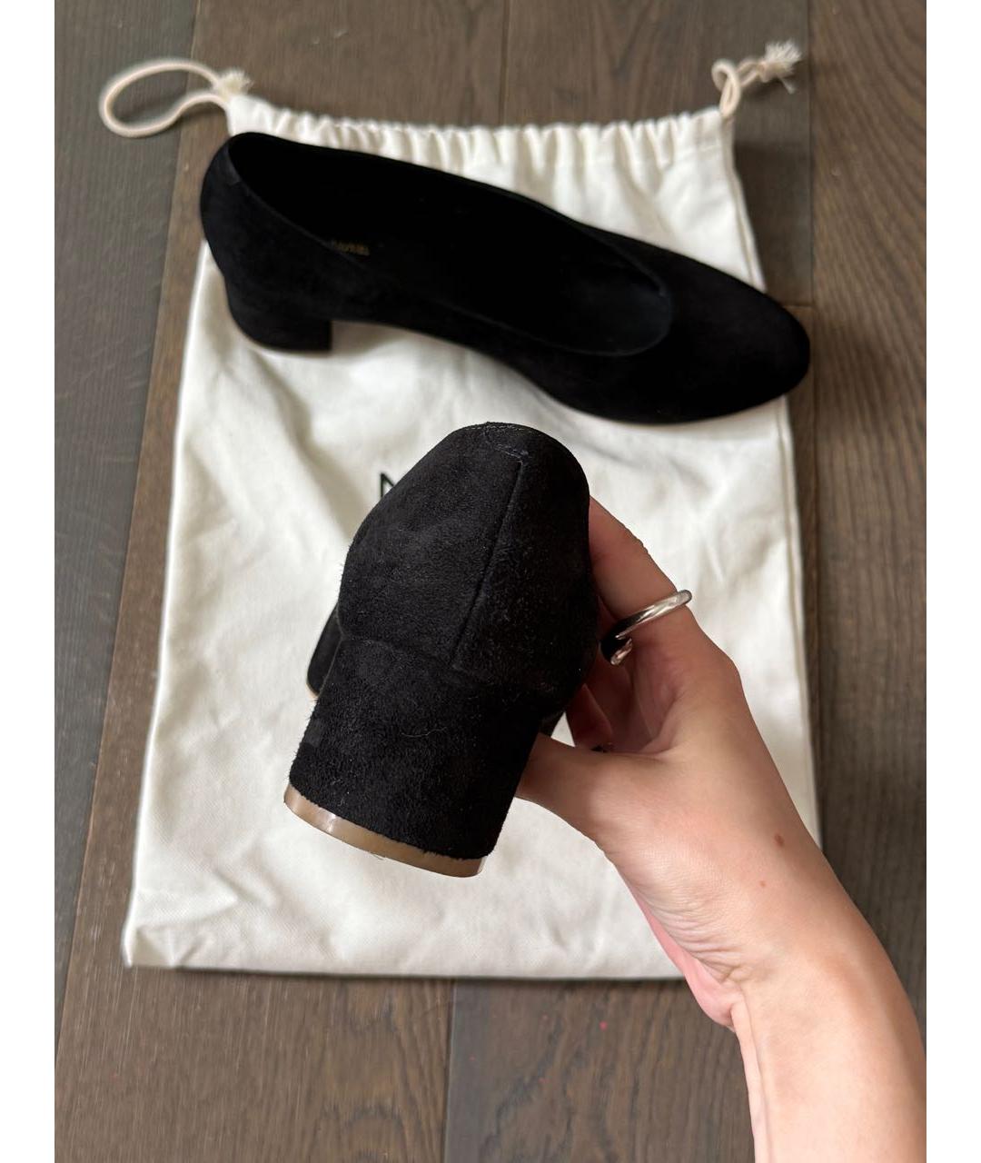 MANSUR GAVRIEL Черные замшевые туфли, фото 8