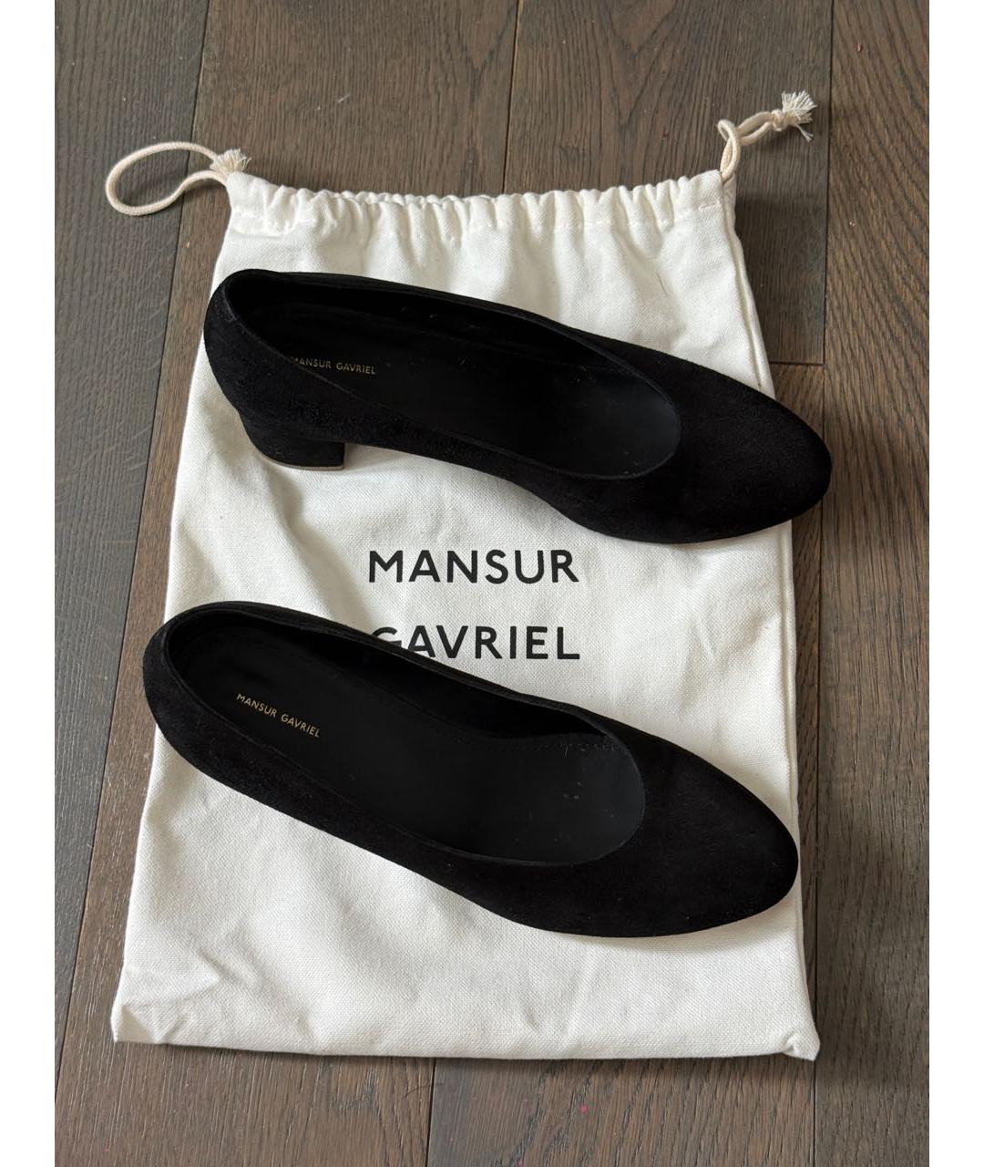 MANSUR GAVRIEL Черные замшевые туфли, фото 2