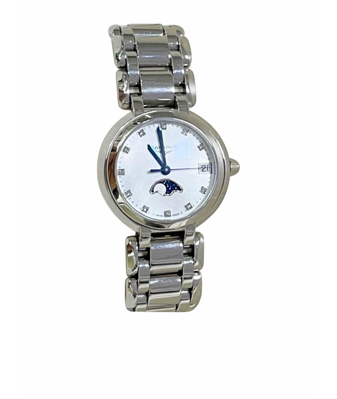 LONGINES Белые стальные часы, фото 6