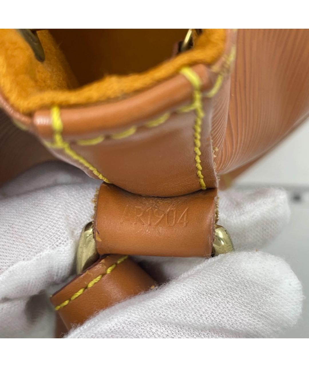 LOUIS VUITTON Оранжевая кожаная сумка тоут, фото 8