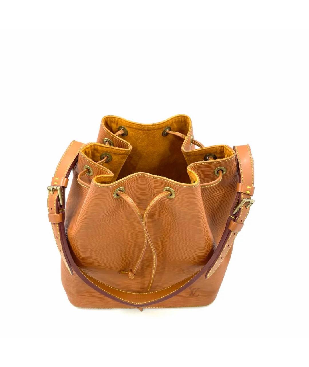 LOUIS VUITTON Оранжевая кожаная сумка тоут, фото 4