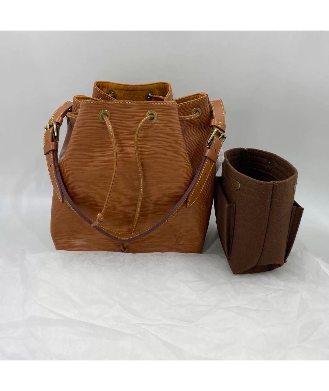 LOUIS VUITTON Оранжевая кожаная сумка тоут, фото 2
