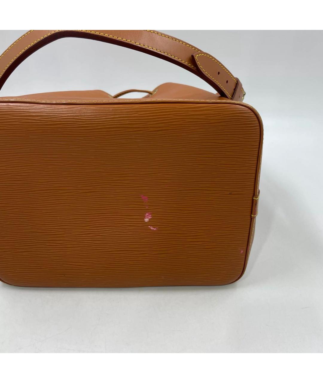 LOUIS VUITTON Оранжевая кожаная сумка тоут, фото 7