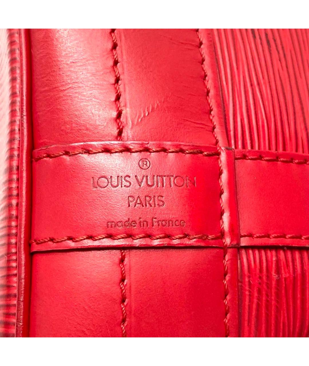 LOUIS VUITTON Красная кожаная сумка тоут, фото 6