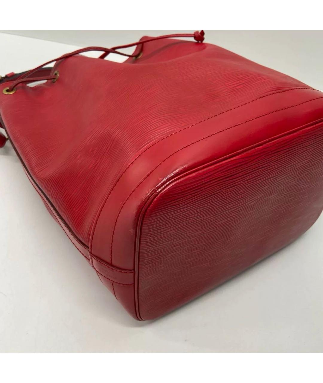 LOUIS VUITTON Красная кожаная сумка тоут, фото 8