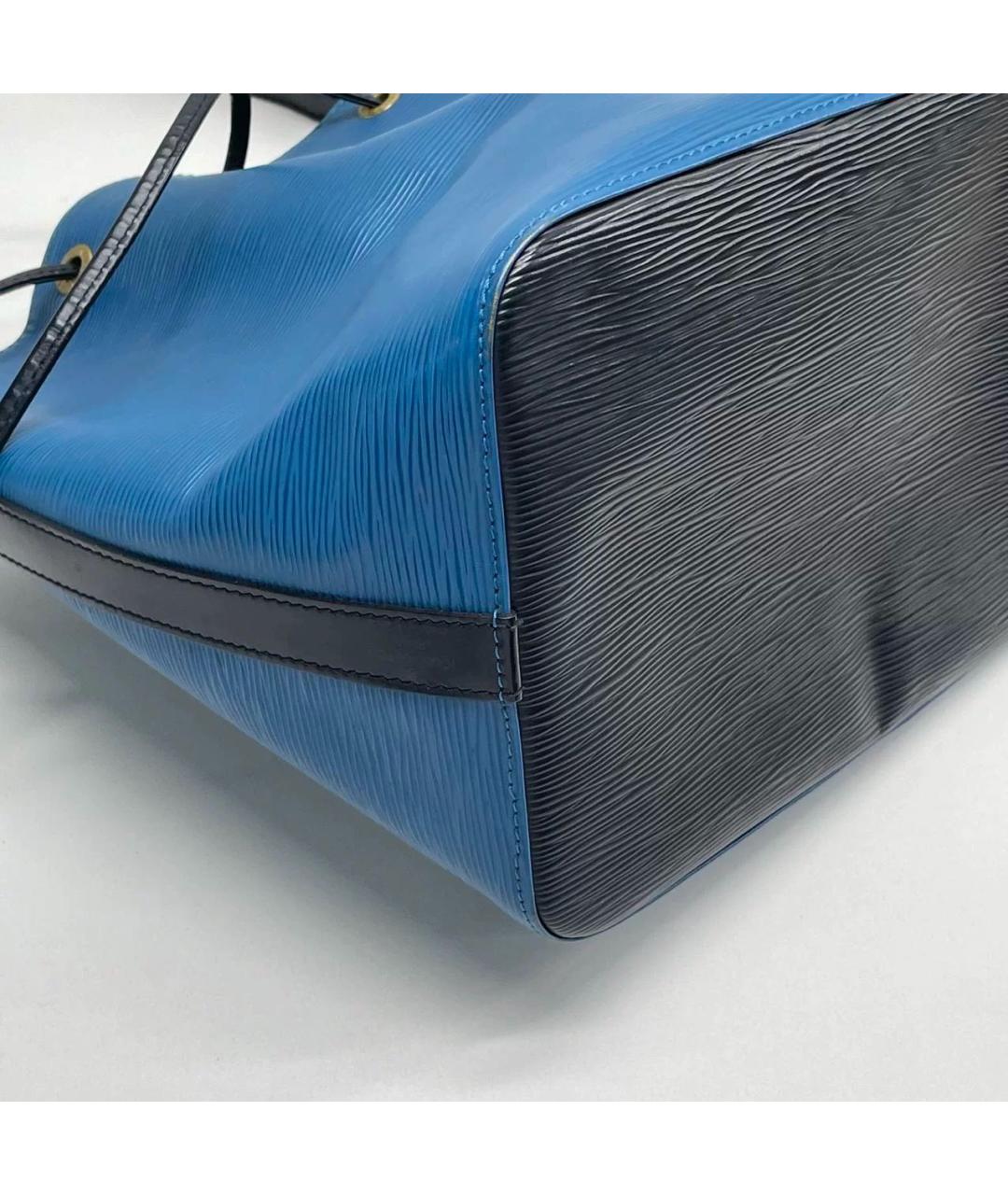 LOUIS VUITTON Синяя кожаная сумка тоут, фото 7