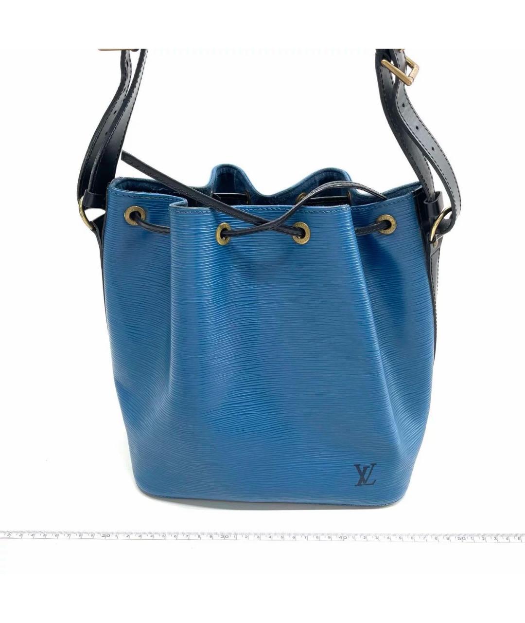 LOUIS VUITTON Синяя кожаная сумка тоут, фото 2