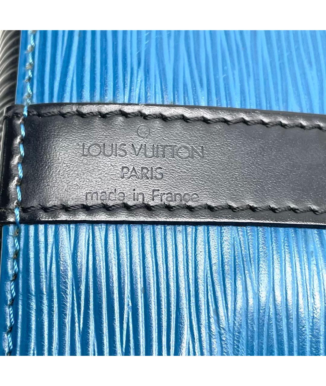 LOUIS VUITTON Синяя кожаная сумка тоут, фото 5