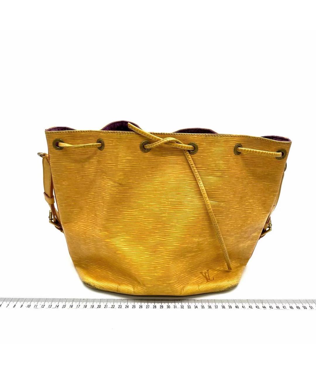 LOUIS VUITTON Желтая кожаная сумка тоут, фото 2