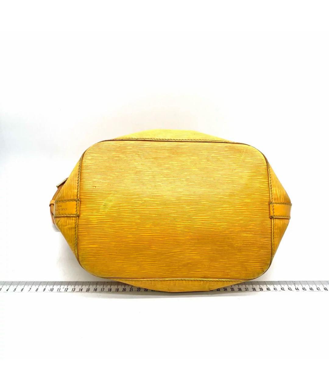 LOUIS VUITTON Желтая кожаная сумка тоут, фото 4