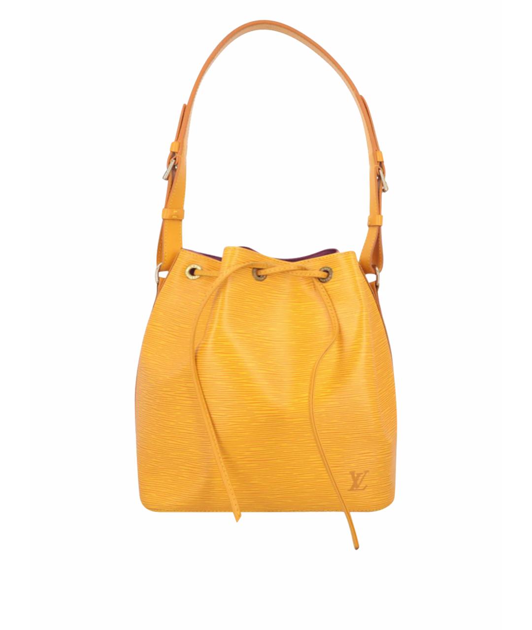 LOUIS VUITTON Желтая кожаная сумка тоут, фото 1
