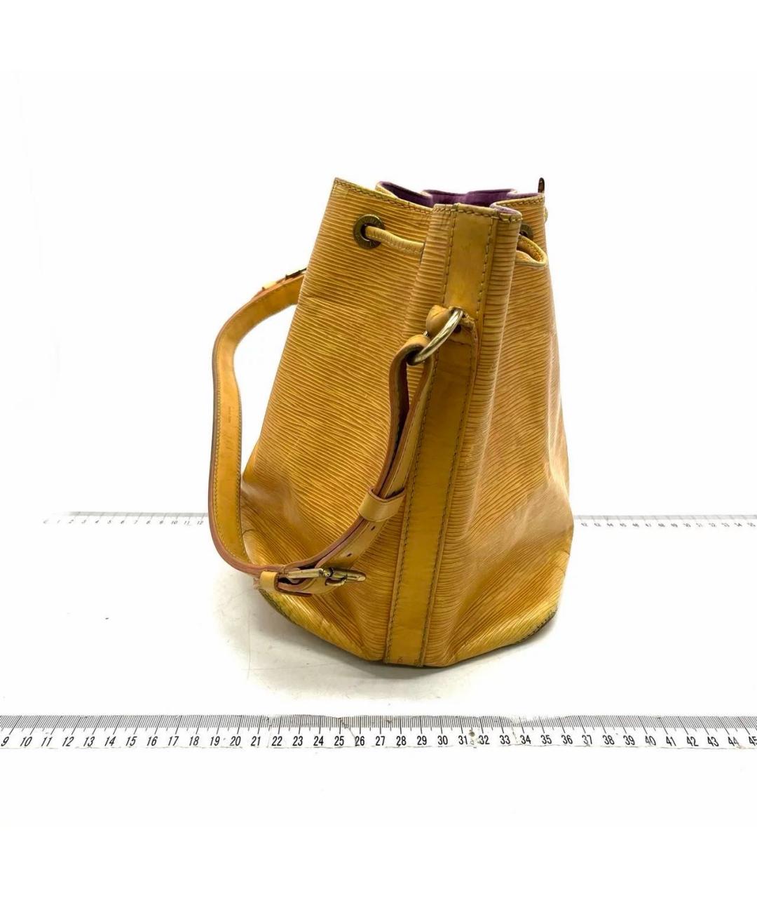 LOUIS VUITTON Желтая кожаная сумка тоут, фото 7