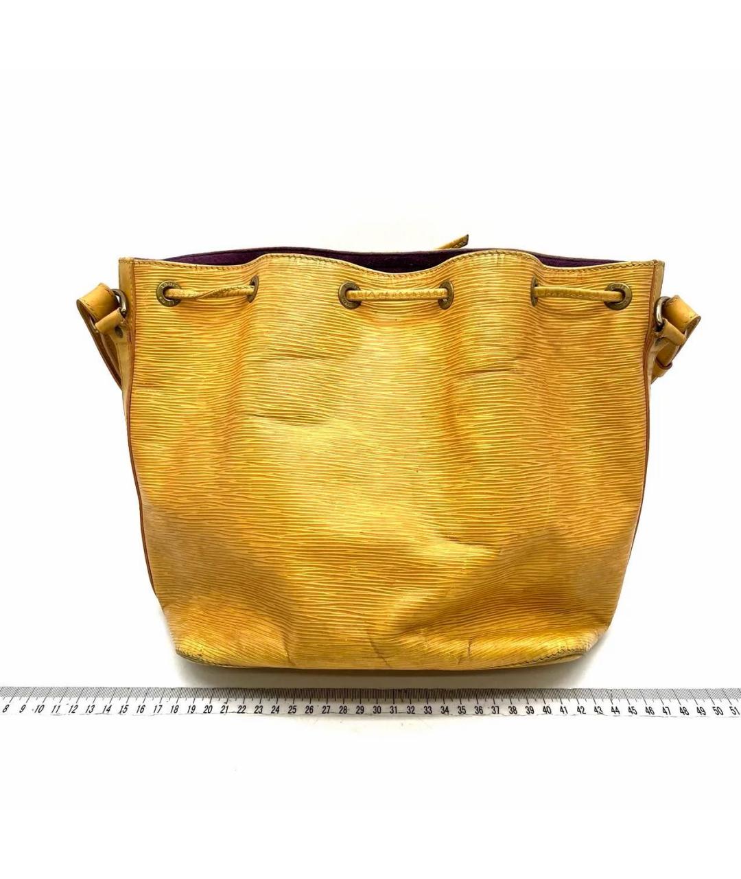 LOUIS VUITTON Желтая кожаная сумка тоут, фото 3