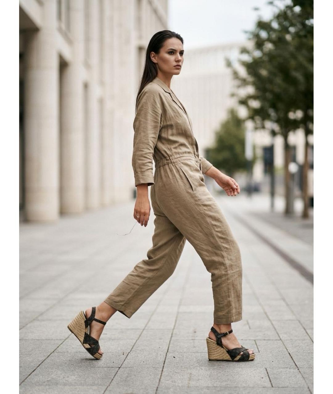 LOUIS VUITTON Коричневые босоножки, фото 2