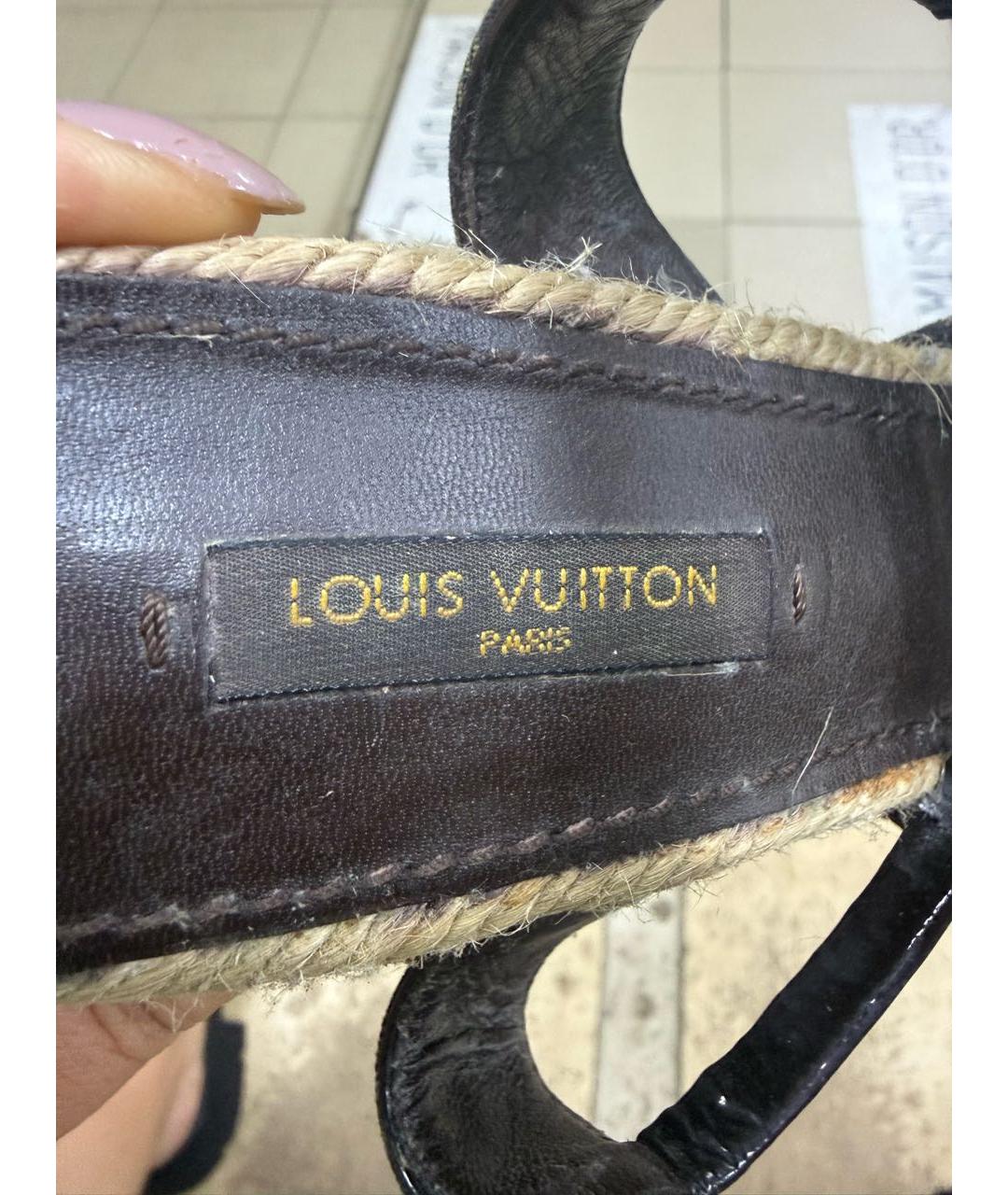 LOUIS VUITTON Коричневые босоножки, фото 6